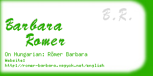 barbara romer business card